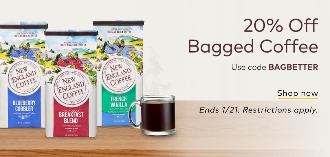 20% off bags of coffee