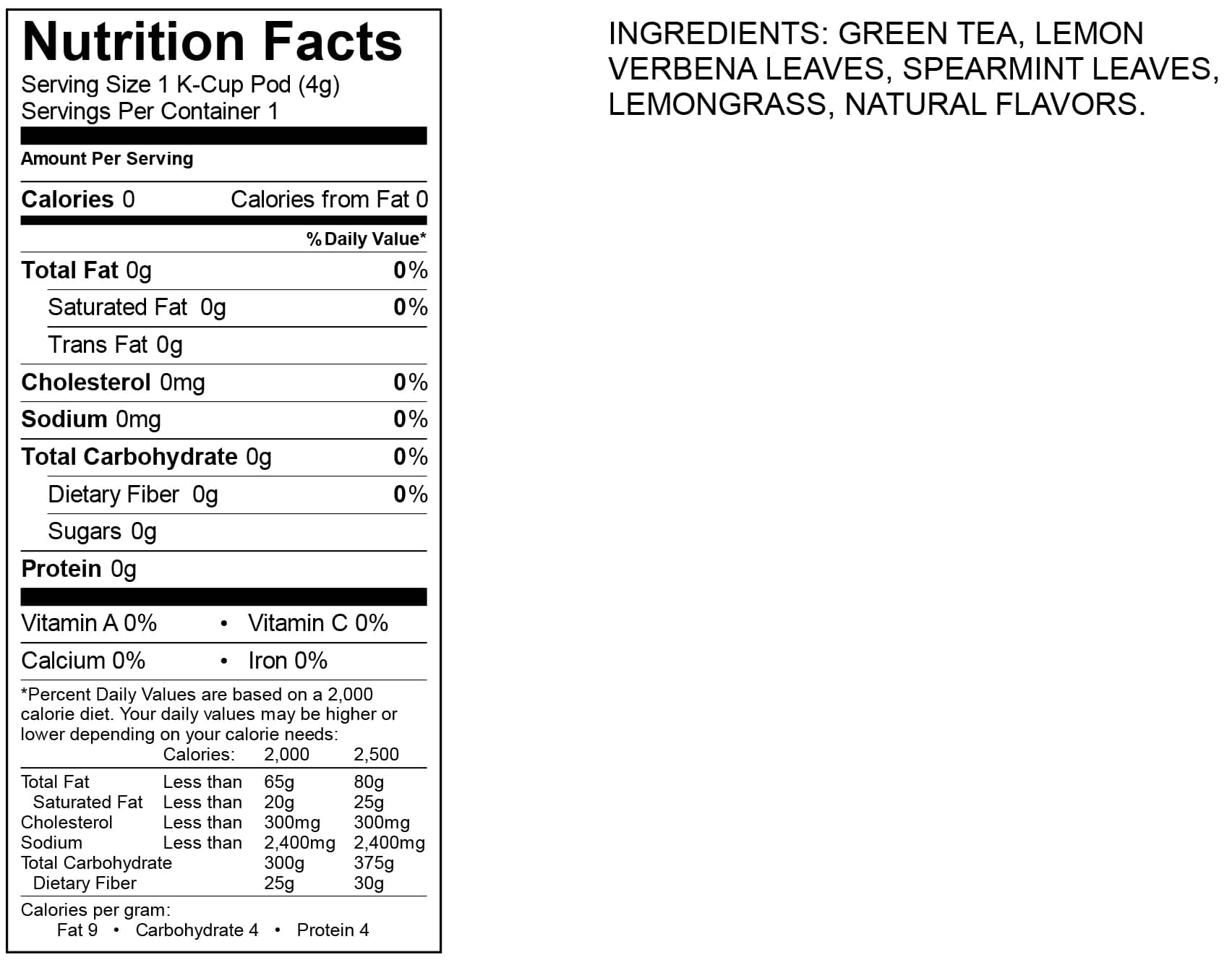 99555068023 Nutritional Facts